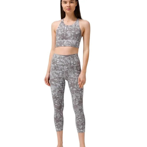 Lululemon Wunder Under Hi-Rise Crop 23" Full-On Luxtreme Size 6 Starlight Grey - Picture 8 of 8